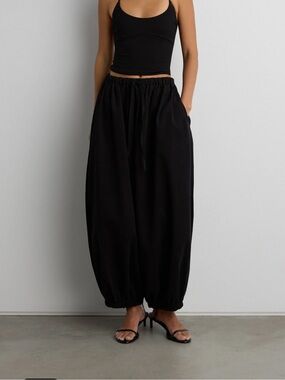 OAK + FORT - RELAXED BALLOON FIT COTTON PANTS